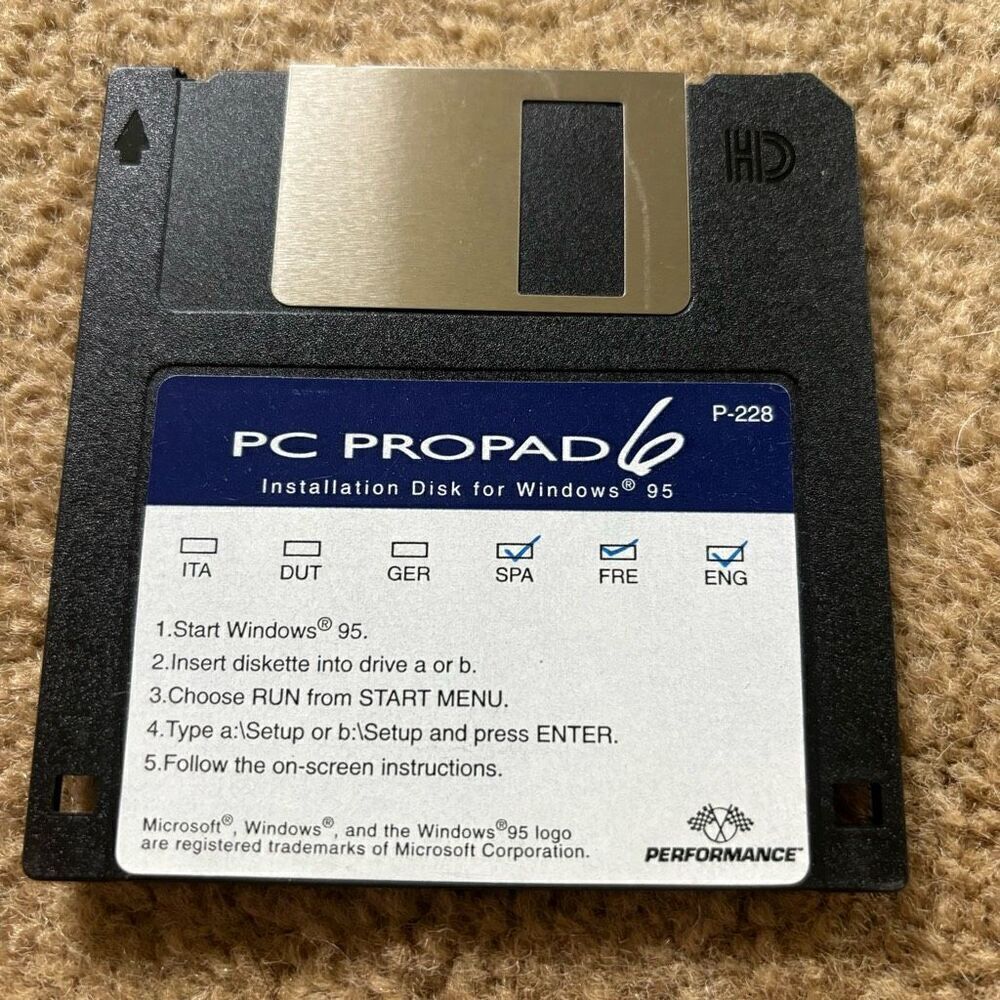 PC PROPAD 6 Installation Disk For Windows 95 P-228
